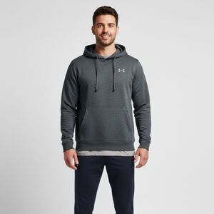 Under Armour Men's Charcoal 1/2 Zip Fleece Hoodie Size Medium